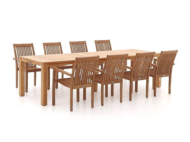 Sunyard Jakarta/Oxford 300 cm Gartenmöbel-Set 9-teilig stapelbar günstig online kaufen