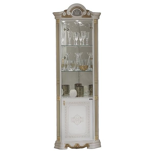 Interdesign24 Eckvitrine Bella (2-Türig, im Barock-Stil, mit Goldverzierung günstig online kaufen