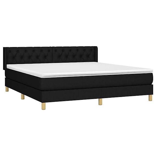 vidaXL Boxspringbett mit Matratze Schwarz 160x200 cm Stoff 3130523 günstig online kaufen