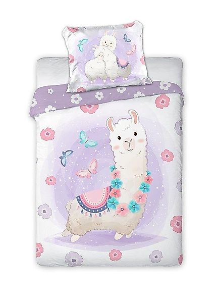 FARO pln Babybettwäsche "Süßes Lama" Baby-Bettwäsche 100x135 cm von FARO – günstig online kaufen