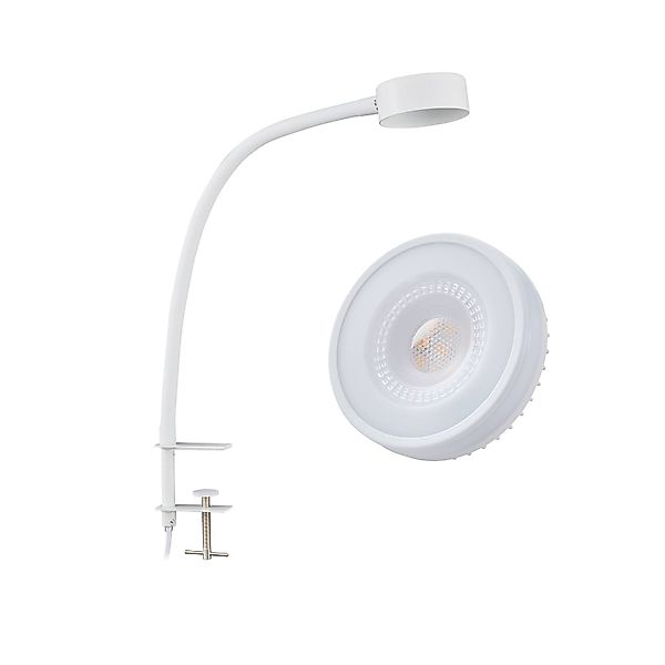 Lindby Klemmleuchte Jyla, weiß, 4.000 K, GX53 günstig online kaufen