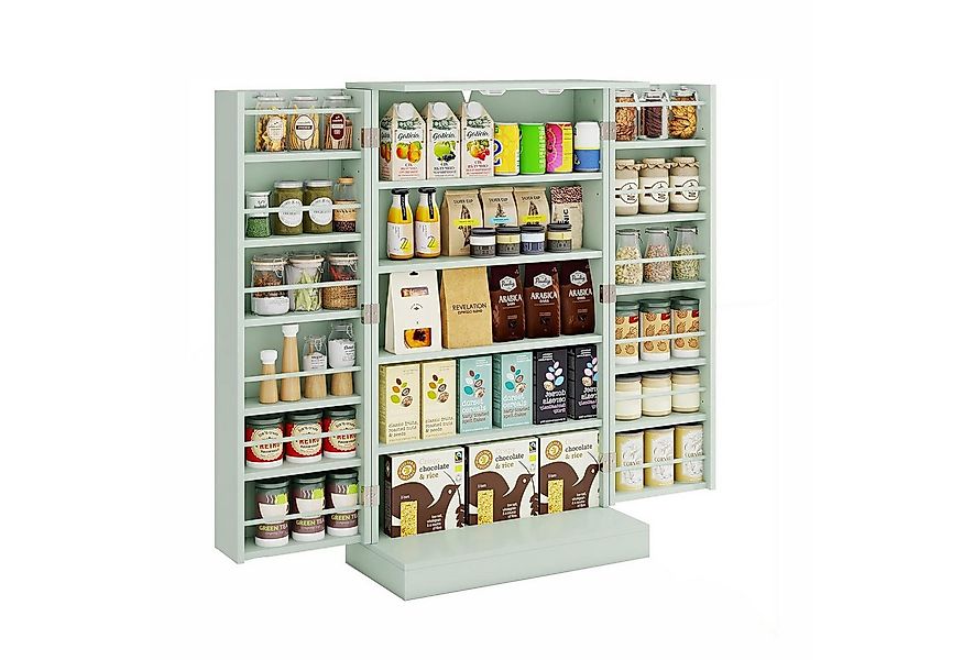 KOMFOTTEU Mehrzweckschrank Küchenschrank Vorratschrank mit Türablagen & 6 v günstig online kaufen