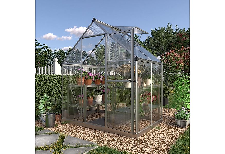 KONIFERA Gewächshaus Murcia, BxTxH: 182 x 123 x 208 cm, 4 mm Wandstärke, Se günstig online kaufen