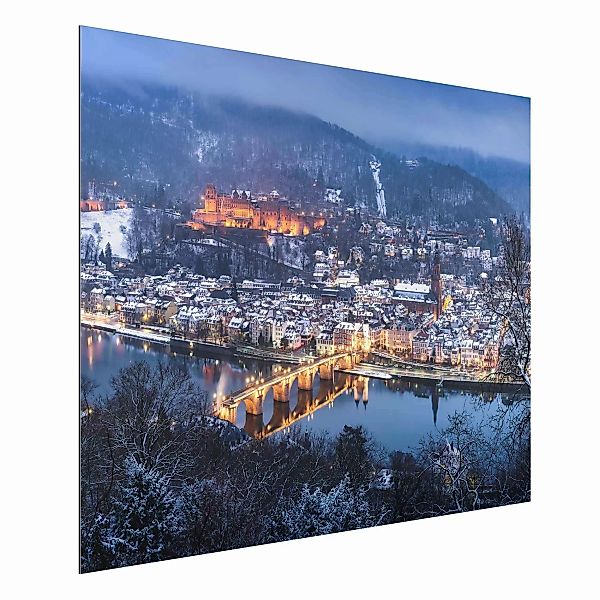 Alu-Dibond Bild Winterliches Heidelberg günstig online kaufen