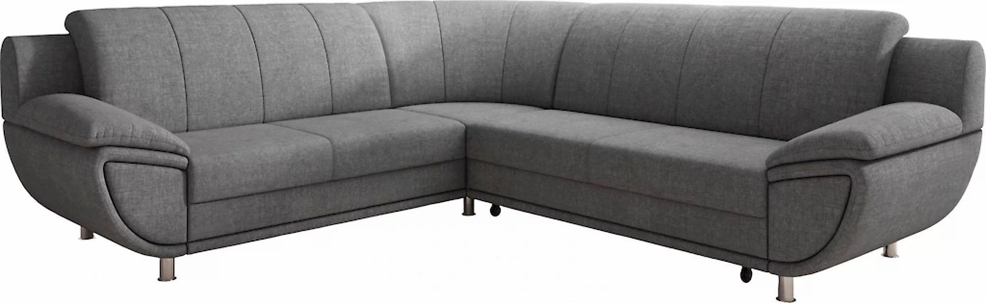 TRENDMANUFAKTUR Ecksofa "Rondo II, zeitlos & elegant, bequeme Armlehnen, L- günstig online kaufen
