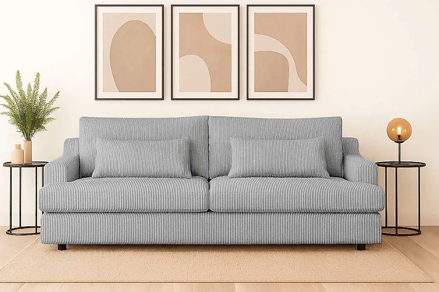 Home affaire Big-Sofa "Evelle 3 Sitzer Maxi", 237 cm, tiefe Sitzfläche, Lou günstig online kaufen