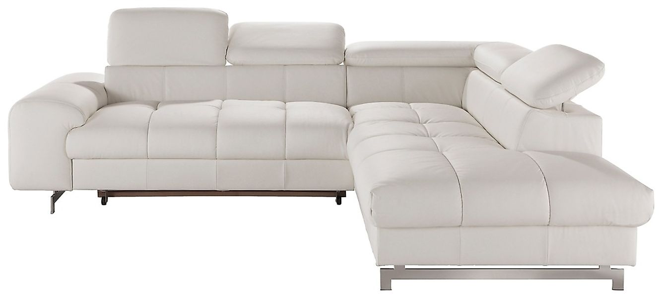COTTA Ecksofa "Chef L-Form", mit Kopfteilverstellung, edle Metallkufen, wah günstig online kaufen