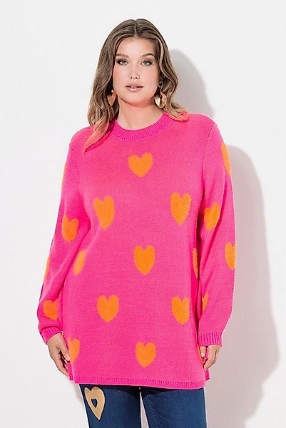 MIAMODA Rollkragenpullover Pullover bequeme Passform Herzen Stehkragen günstig online kaufen