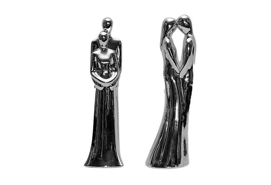 trends for living Skulptur 2x Paar-Statue Skulptur Keramik-Skulptur Hochzei günstig online kaufen