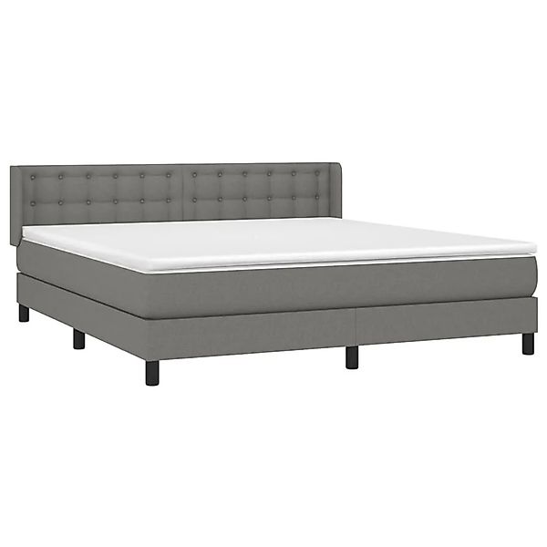 vidaXL Boxspringbett mit Matratze Dunkelgrau 180x200 cm Stoff 3130050 günstig online kaufen