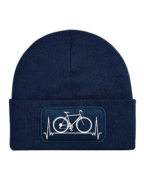 Youth Designz Beanie Heart beat Fahrrad Unisex Beanie Mütze mit modischem F günstig online kaufen