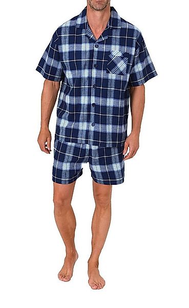 Normann Pyjama Normann Herren Flanell kurzarm Schlafanzug Shorty – auch in günstig online kaufen