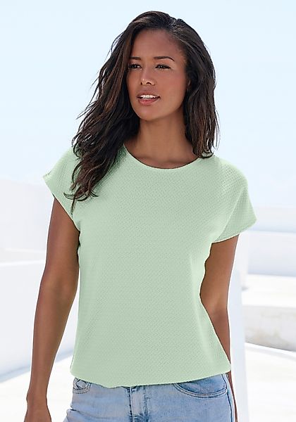 Vivance Kurzarmshirt aus bügelfreier Strukturqualität mit günstig online kaufen