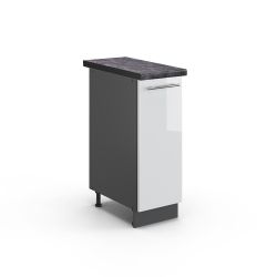 Vicco Apothekerschrank Fame-Line, Weiß Hochglanz/Anthrazit, 30 günstig online kaufen