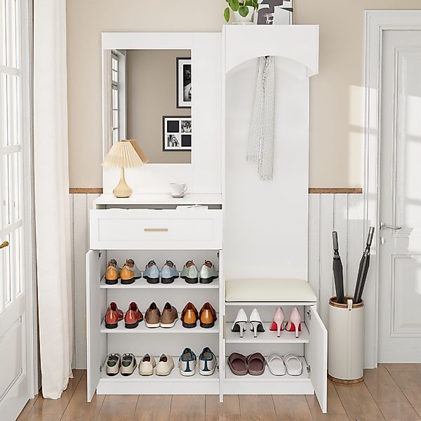 BlingBin Schuhschrank Garderobenschrank Eingangsschrank (1-St., mit günstig online kaufen