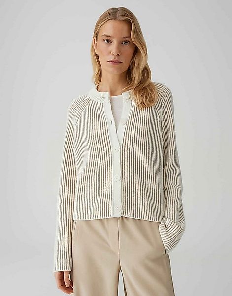 OPUS Strickjacke DELSIE im zweifarbigen Streifendesign Lockere Passform, ge günstig online kaufen