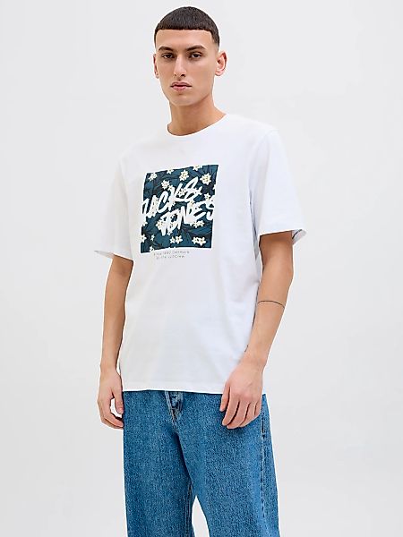 Jack & Jones Print-Shirt "JJHAWAII SHAPE TEE SS CREW NECK" günstig online kaufen