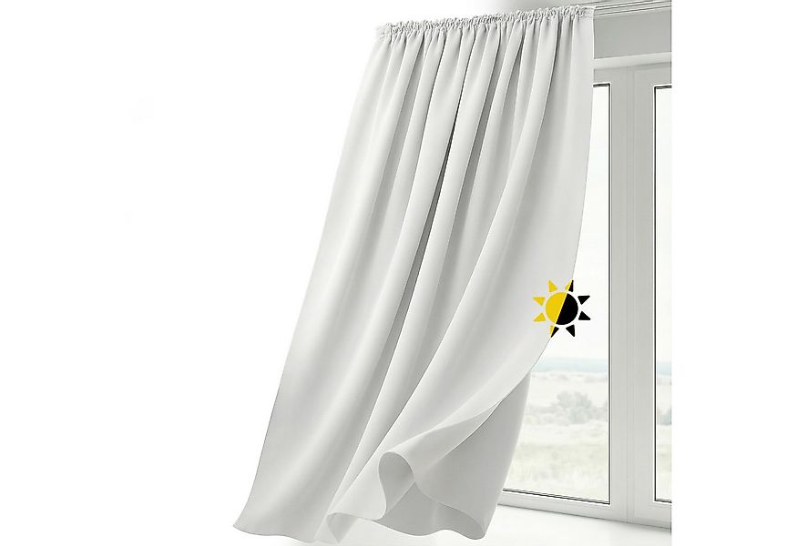 Beautex Verdunkelungsvorhang Verdunkelungsgardine Kräuselband Vorhang blick günstig online kaufen