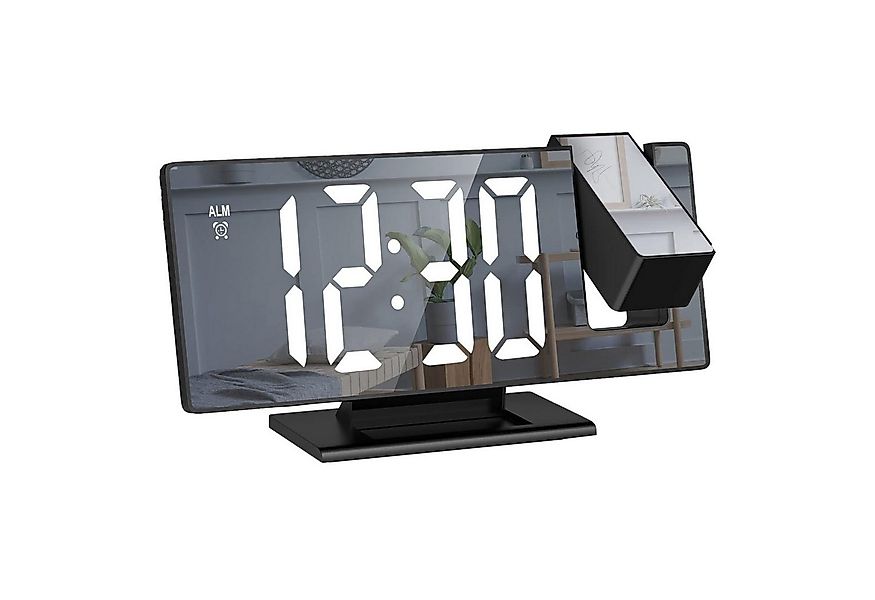 MODFU Projektionswecker Digital Wecker Uhr Digitalwecker 180 ° Projektion L günstig online kaufen