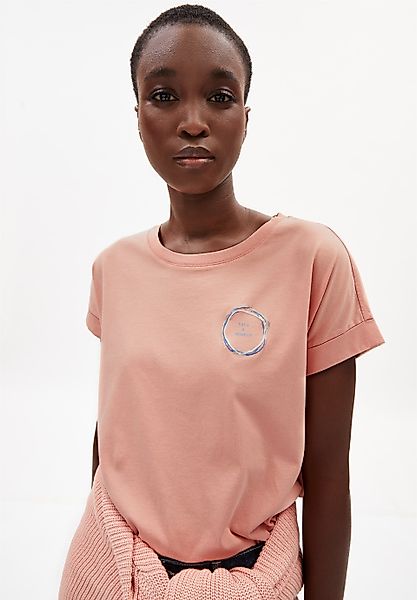 T-Shirt IDAA SMALL CIRCLE in peach blossom von ARMEDANGELS günstig online kaufen