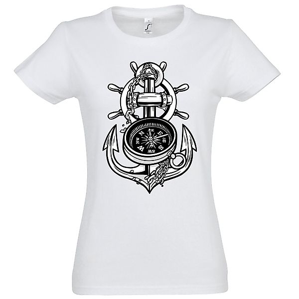 Youth Designz T-Shirt Anker Kompass Damen günstig online kaufen