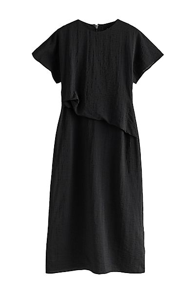 Next Midikleid Kurzärmeiges Midikleid mit Drapierung günstig online kaufen