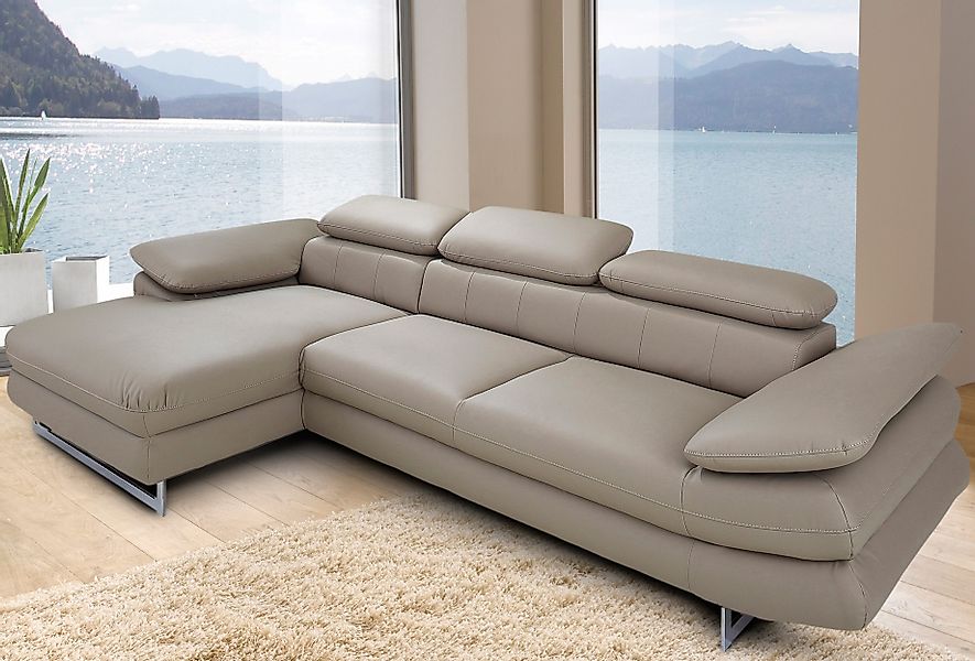 INOSIGN Ecksofa "Solution L-Form", mit Arm- & Kopfteilverstellung, wahlweis günstig online kaufen