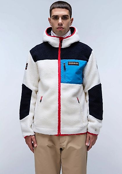 Napapijri Plüschjacke YUPIK mit kontrastfarbenen Details günstig online kaufen