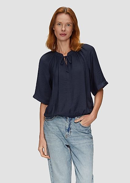 s.Oliver Kurzarmbluse Strukturierte Bluse im O-Shape günstig online kaufen