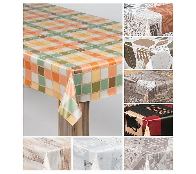 laro Tischdecke laro Wachstuch-Tischdecke Wachstischdecke Gartentischdecke günstig online kaufen