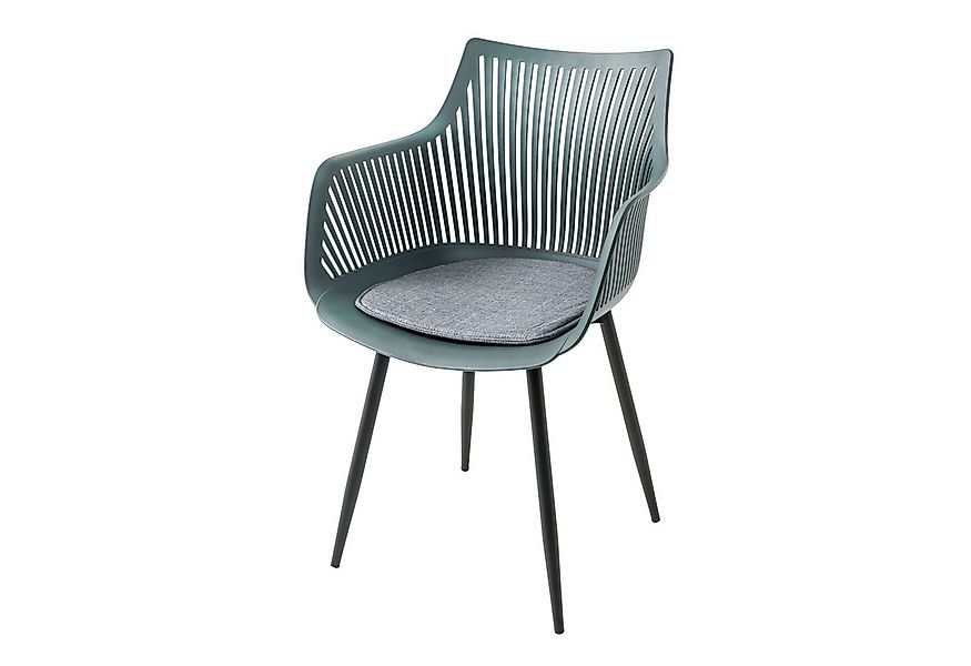 riess-ambiente 4-Fußstuhl SIGNUM salbei / schwarz (Einzelartikel, 1 St), Es günstig online kaufen