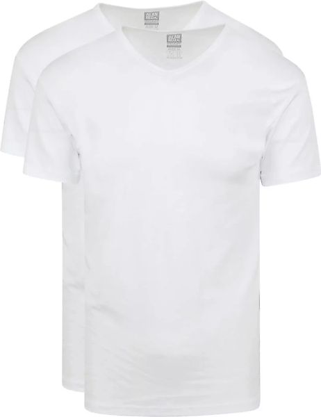 Alan Red Organic T-Shirt V-Ausschnitt Weiß 2er-Pack - Größe L günstig online kaufen