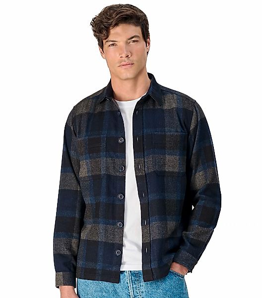 CASAMODA Langarmhemd "CASAMODA Hemdjacke kariert" günstig online kaufen
