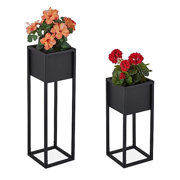 relaxdays Blumenständer Metall Blumenständer 2er Set günstig online kaufen