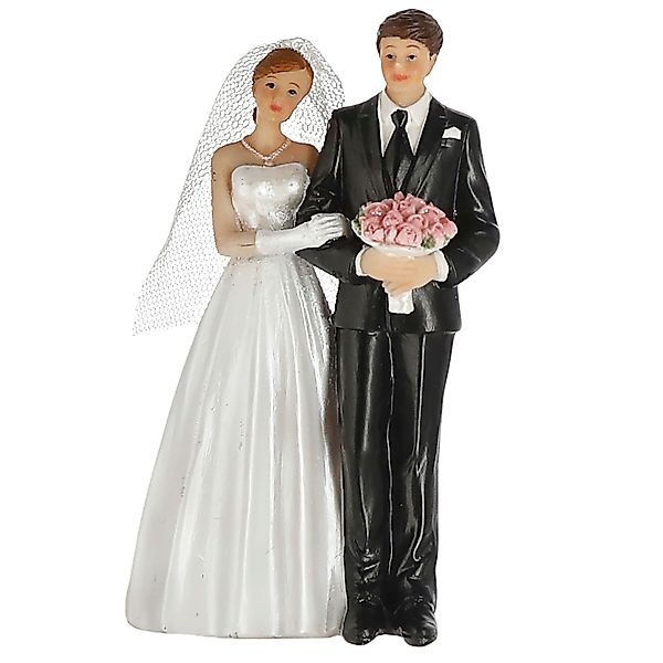 CEPEWA Dekofigur Hochzeitspaar Tortenaufsatz 8x13cm weiß günstig online kaufen