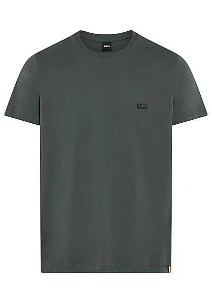 BOSS T-Shirt Rundhals, Jersey, kleines Logo, günstig online kaufen