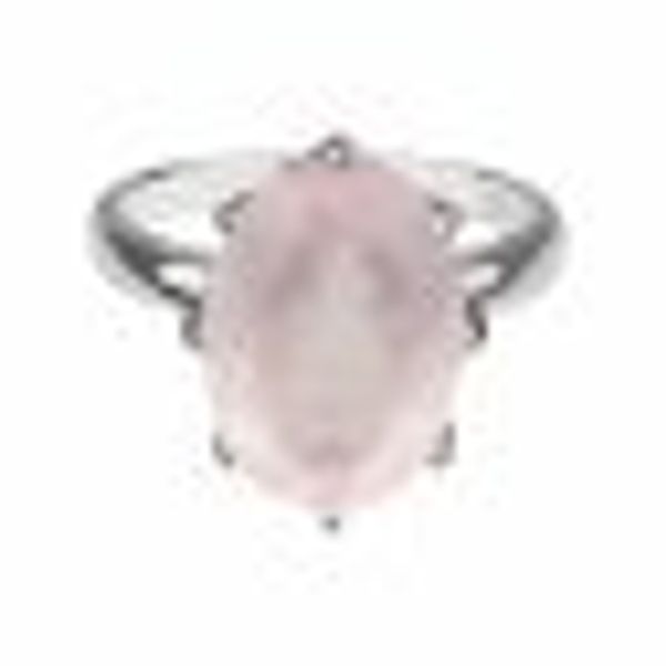 Ring 925 Sterling Silber rhodiniert Glänzend Rosenquarz rosa günstig online kaufen