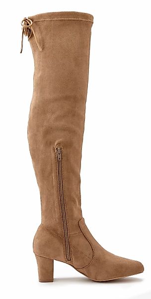 LASCANA Overkneestiefel, Slouchy Boots,Langschaft Stiefel,Schlupf-Boot, wei günstig online kaufen