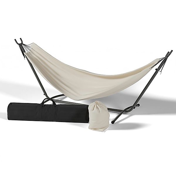 HAGO Hängematte Outdoor Hängematte Schwarz Stahlgestell günstig online kaufen