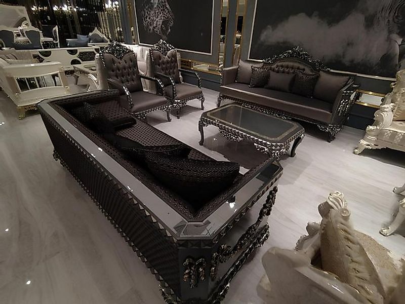 Xlmoebel Sofa Wohnzimmer-Sitzgruppe mit 3-Sitzer, 1-Sitzer und 1-Sitzer sow günstig online kaufen