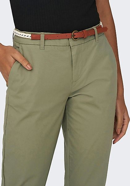 ONLY Chinohose ONLBIANA – Chinohose mit Gürtel und Umschlagsaum slim fit, m günstig online kaufen