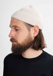 MELA Strickmütze Unisex Kurze Rippstrick Mütze günstig online kaufen