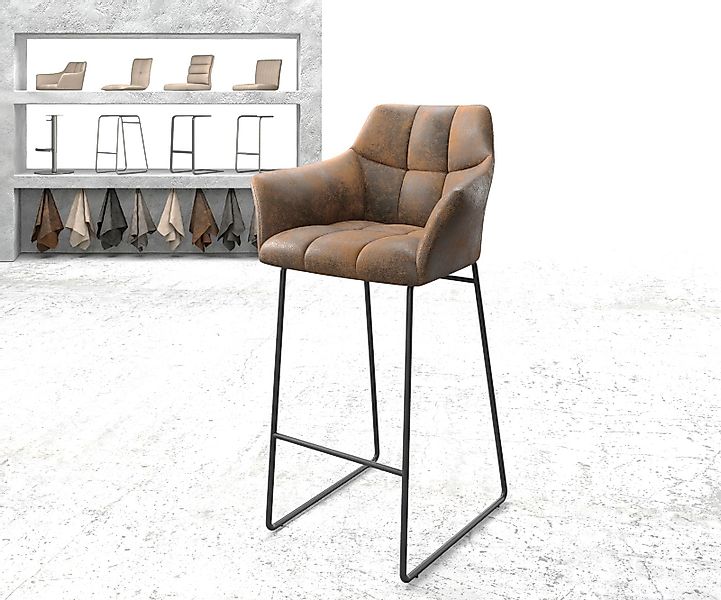 DELIFE Barhocker Yulo-Flex, Kufengestell Metall Vintage günstig online kaufen