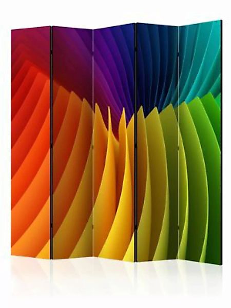 artgeist Paravent Rainbow Wave II [Room Dividers] mehrfarbig Gr. 225 x 172 günstig online kaufen