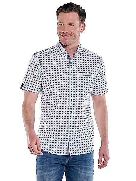 Engbers Kurzarmhemd Herren Kurzarm-Hemd gemustert, Marineblau günstig online kaufen