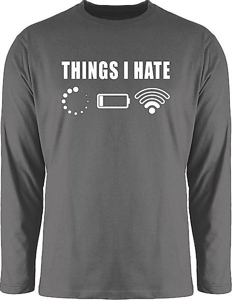 Shirtracer Rundhalsshirt Things I hate weiß Sprüche Statement mit Spruch günstig online kaufen