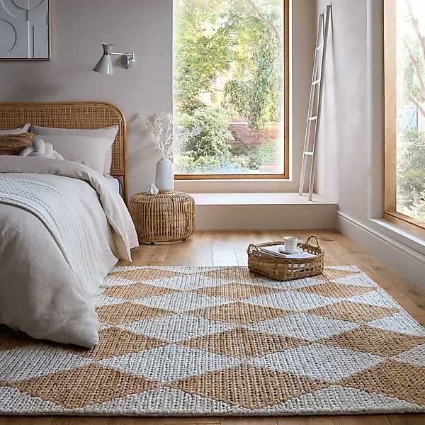 FLAIR RUGS Teppich "Effie Diamond" rechteckig 5 mm Höhe handgeknüpft günstig online kaufen