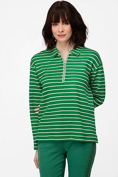 Laurasøn Sweatshirt Sweatshirt Ringel Polokragen Langarm günstig online kaufen