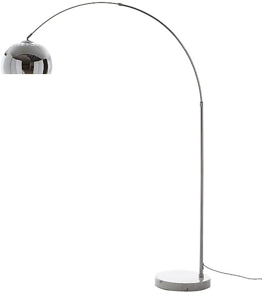 DELIFE Stehlampe Big-Deal, Eco Silberfarben Marmor günstig online kaufen