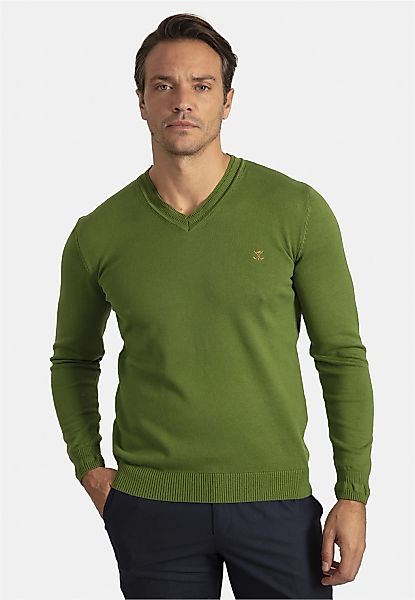 SIR RAYMOND TAILOR Strickpullover "Los Angeles" 1 Stk. mit klassischem V-Au günstig online kaufen